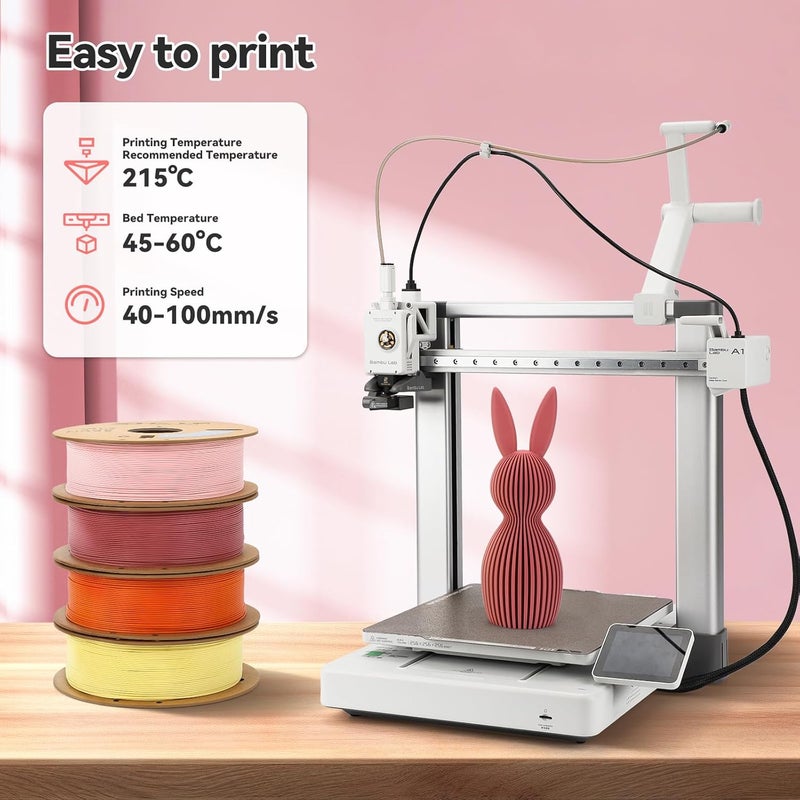 3DHoJor Matte PLA Filament 1.75mm, Upgrade 1kg Cardboard Spool PLA Filament 1.75 PLA 3D Printing Filament, Print with Most 3D Printers Using 3D Filament-Morandi Purple - Image 2